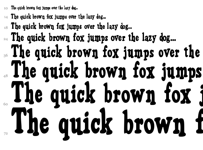 HFF Pure Vain font waterfall